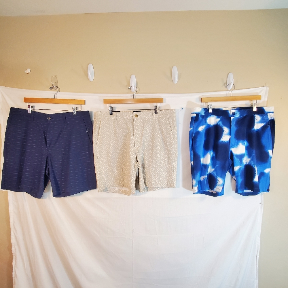 Lot of 3 Ben Sherman & Goodman Men's Size 36 Flat Front Shorts New with Tags